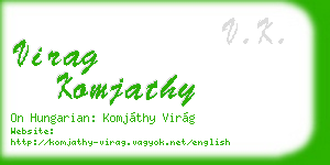 virag komjathy business card